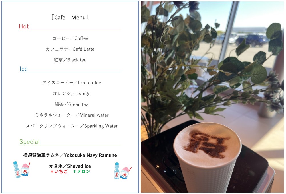 メニューとラテ